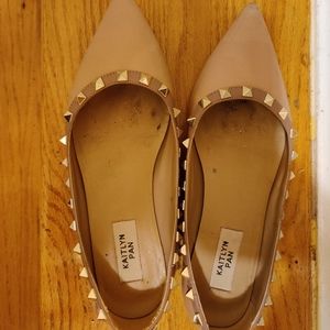 kaitlyn pan rockstud flats dusty pink